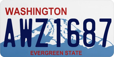 WA license plate AWZ1687