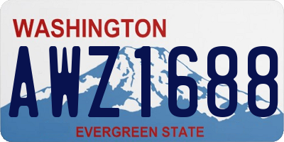 WA license plate AWZ1688