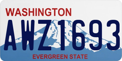 WA license plate AWZ1693