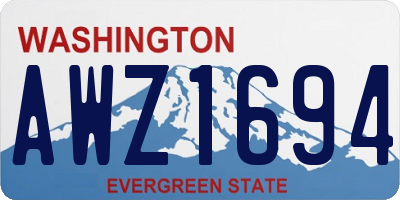 WA license plate AWZ1694
