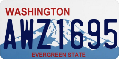 WA license plate AWZ1695