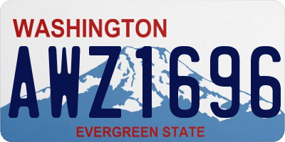WA license plate AWZ1696