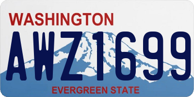 WA license plate AWZ1699