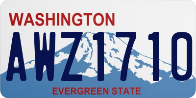 WA license plate AWZ1710