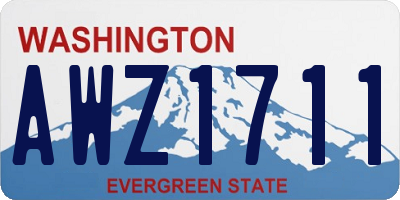 WA license plate AWZ1711