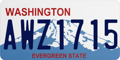 WA license plate AWZ1715