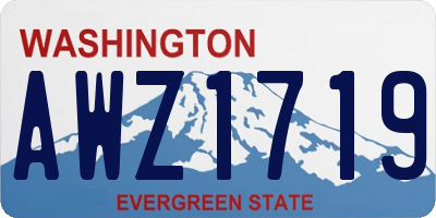 WA license plate AWZ1719