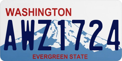 WA license plate AWZ1724