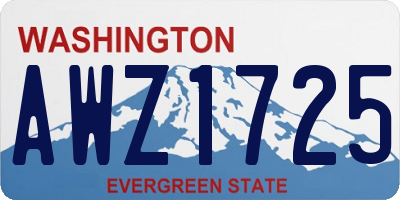 WA license plate AWZ1725