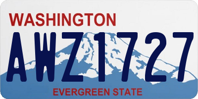WA license plate AWZ1727