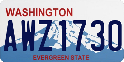 WA license plate AWZ1730
