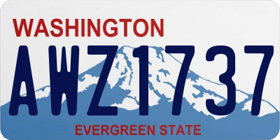 WA license plate AWZ1737