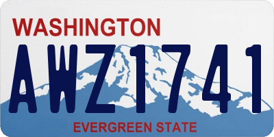 WA license plate AWZ1741