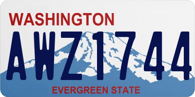 WA license plate AWZ1744