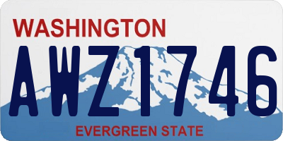WA license plate AWZ1746