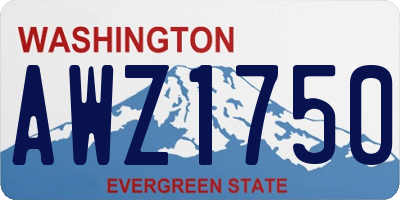 WA license plate AWZ1750