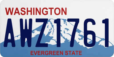 WA license plate AWZ1761
