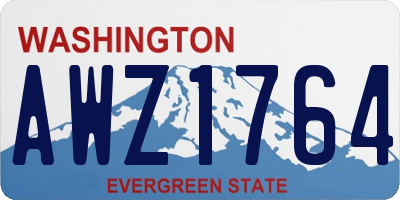 WA license plate AWZ1764