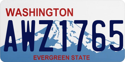WA license plate AWZ1765