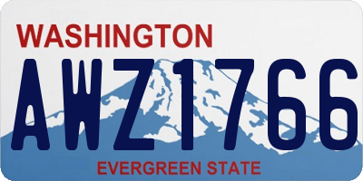 WA license plate AWZ1766