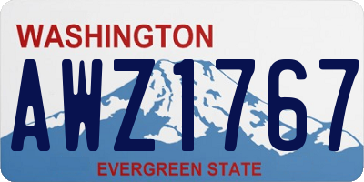 WA license plate AWZ1767