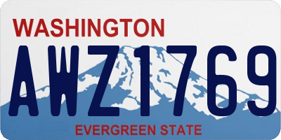 WA license plate AWZ1769