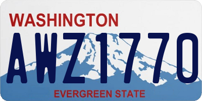WA license plate AWZ1770