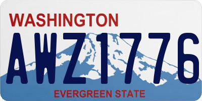 WA license plate AWZ1776