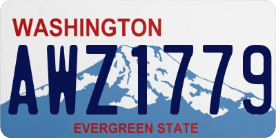 WA license plate AWZ1779