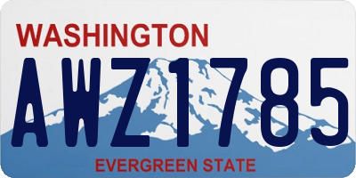 WA license plate AWZ1785