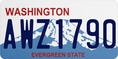 WA license plate AWZ1790