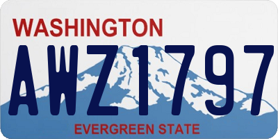 WA license plate AWZ1797