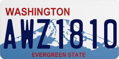 WA license plate AWZ1810
