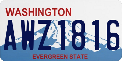 WA license plate AWZ1816