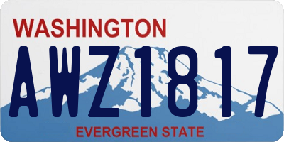 WA license plate AWZ1817
