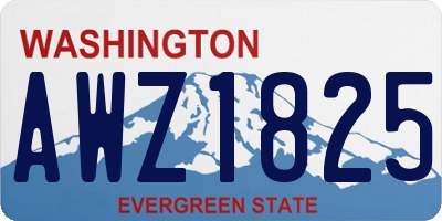 WA license plate AWZ1825