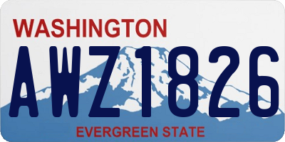 WA license plate AWZ1826