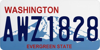WA license plate AWZ1828