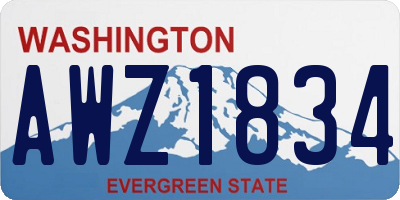WA license plate AWZ1834