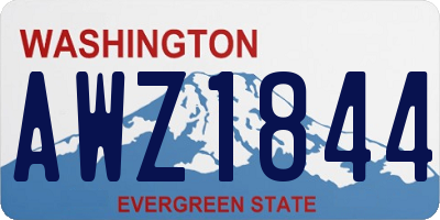 WA license plate AWZ1844