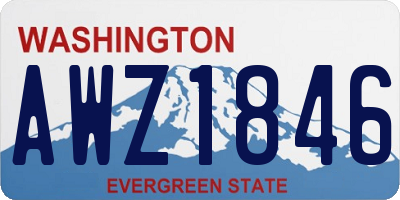 WA license plate AWZ1846