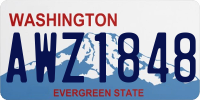 WA license plate AWZ1848