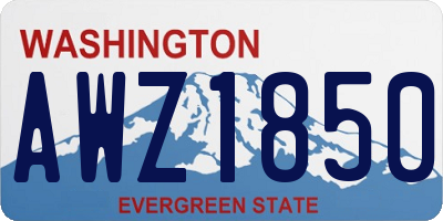 WA license plate AWZ1850
