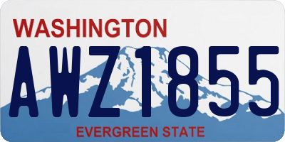 WA license plate AWZ1855