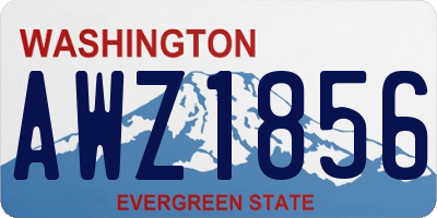 WA license plate AWZ1856