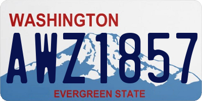 WA license plate AWZ1857
