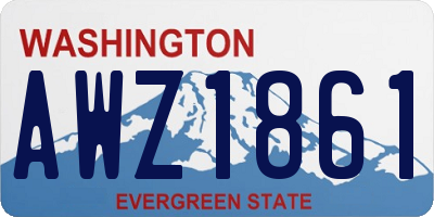 WA license plate AWZ1861