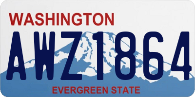 WA license plate AWZ1864