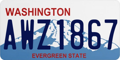 WA license plate AWZ1867