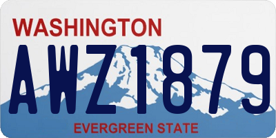 WA license plate AWZ1879